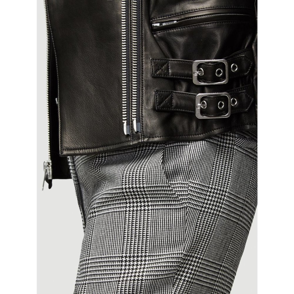 NEW FRAME PCH Leather Jacket Noir Size Large - Picture 3 of 16